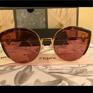 Fendi -  Copper/Red Cat Eye Women Sunglasses